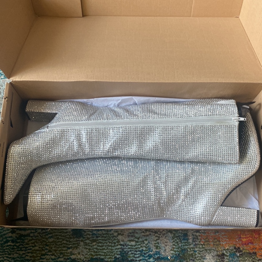 Mix No. 6 Sparkly Knee High Vev Boots - image 2